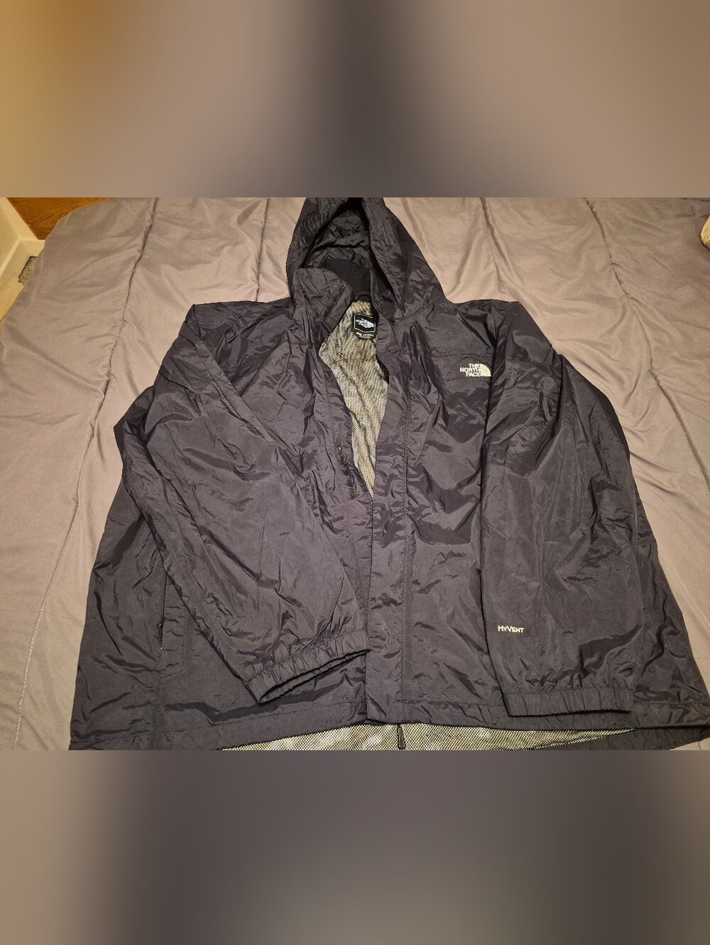 The North Face Men's Black HyVent Hooded Jacket 3xl